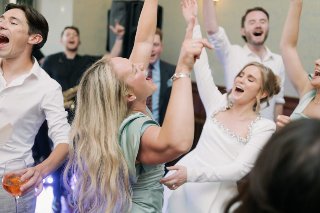 Wedding reception dancing and celebration, luxury wedding photography