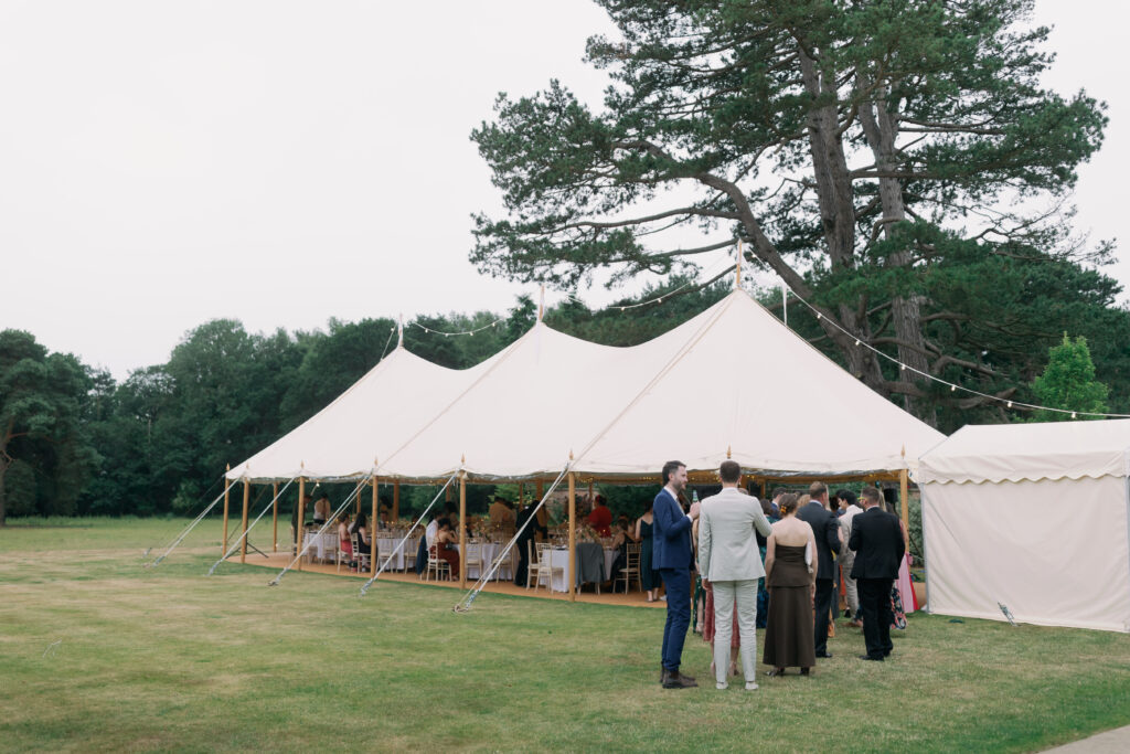 Wedding reception details and florals at Burtonfields Hall venue