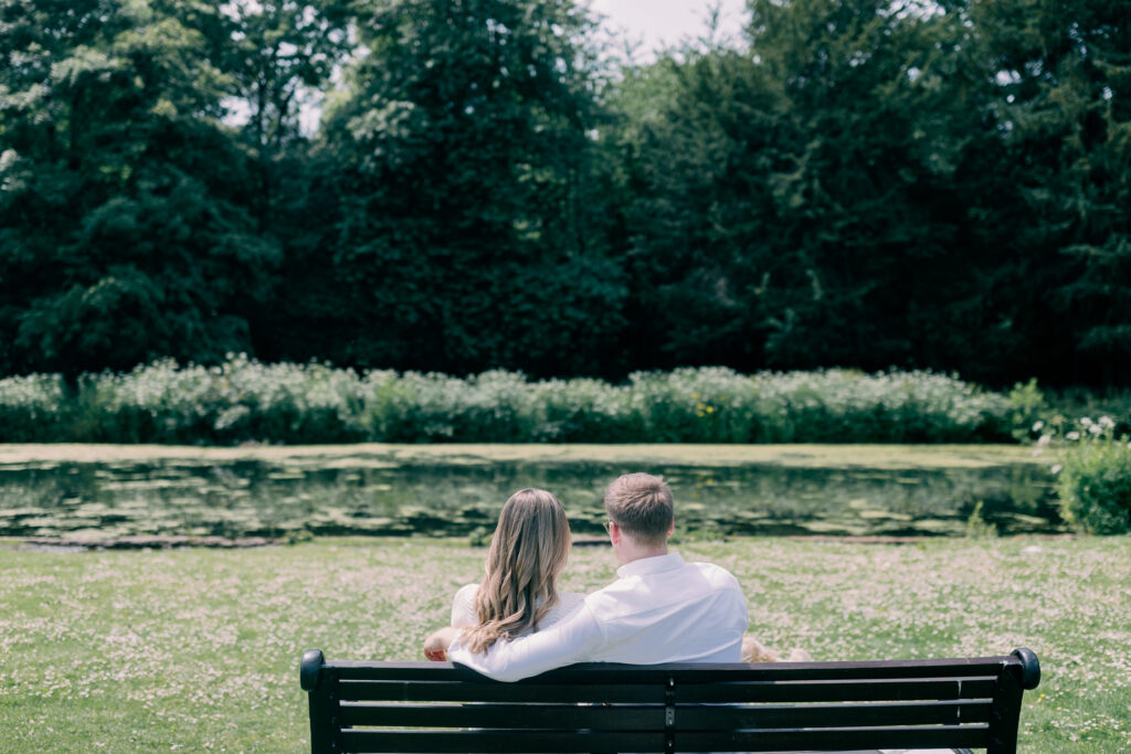 Luxury engagement session on grand terrace Chiswick House Palladian mansion London