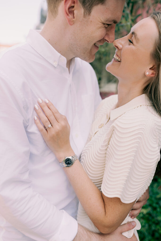 Luxury engagement photography in quintessential London mews Notting Hill area