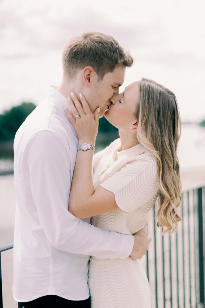 Fine art engagement portraits in blooming Chiswick London
