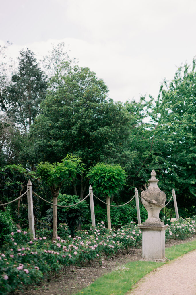 Fine art engagement photos with classical architecture Chiswick House Burlington Lane