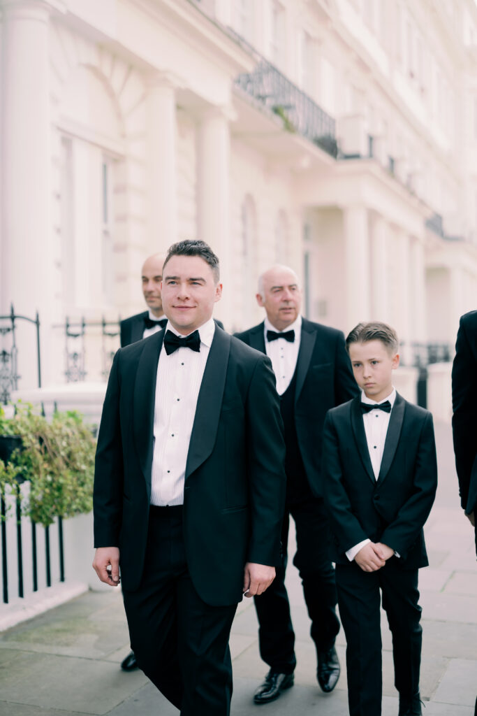Beautiful London location complementing Sara and Cillian's love story