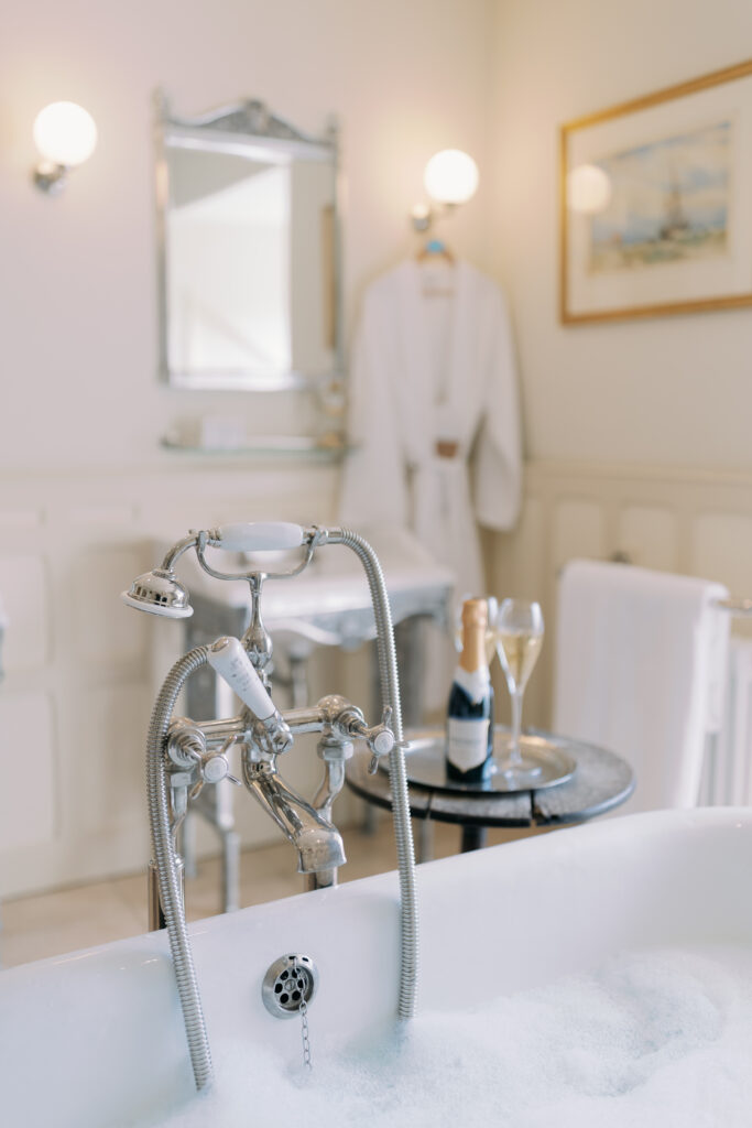 Beautiful brass and copper accents at Casterton Grange creating warm wedding ambiance