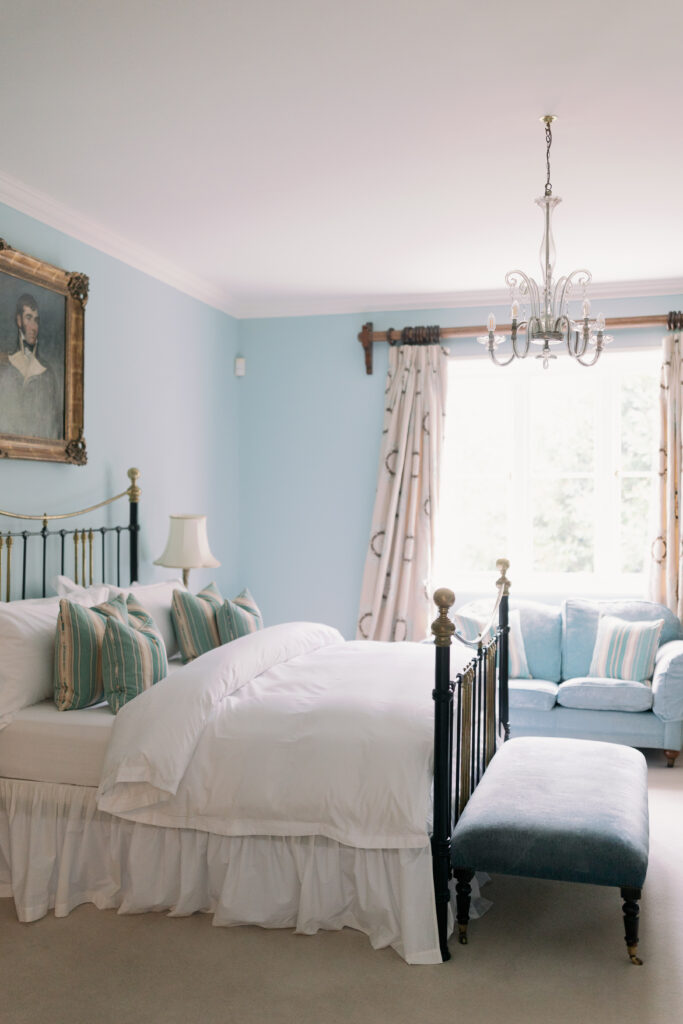 Beautiful embroidered linens at Casterton Grange showcasing attention to wedding detail
