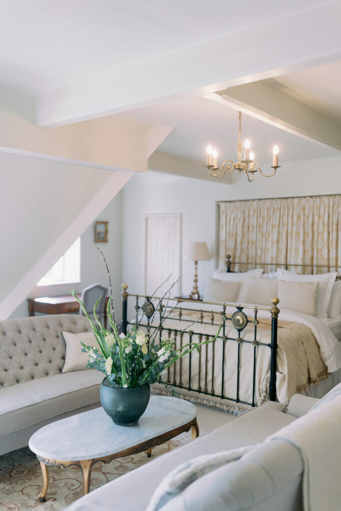 Casterton Grange bridal preparation suite and getting ready space - luxury wedding venue photography by Camilla Joy Photography